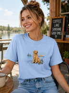Golden Retriever Morning T-Shirt | Golden Morning Dog Tee