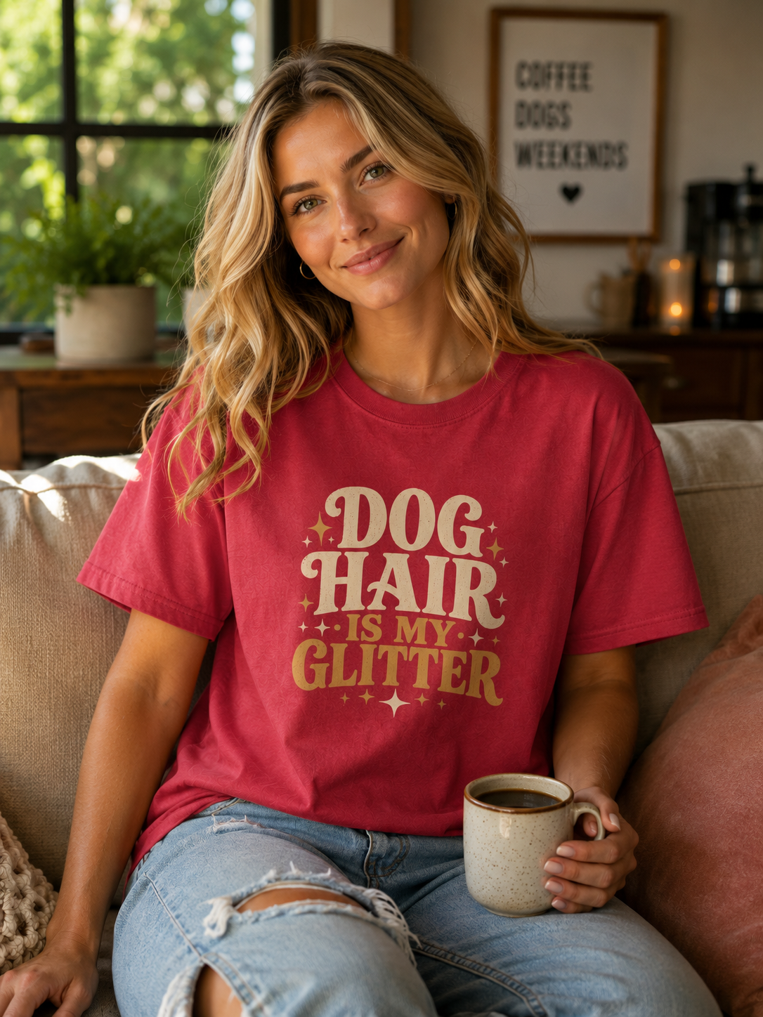 Dog Hair Is My Glitter T-Shirt | Funny Dog Lover Tee