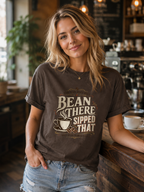 Bean There Sipped That T-Shirt | Funny Coffee Dog Lover Tee