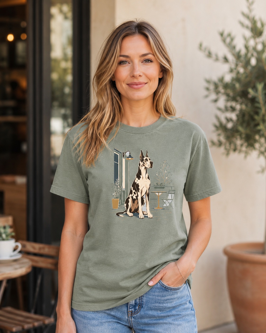 Great Dane Tall Cup House Roast T-Shirt | Great Dane Coffee Tee