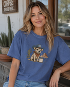 Desert Morning T-Shirt | Dog Lover Outdoor Coffee Tee