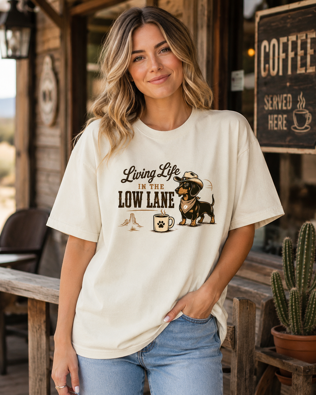 Living Life In The Low Lane T-Shirt | Funny Dog Lover Tee