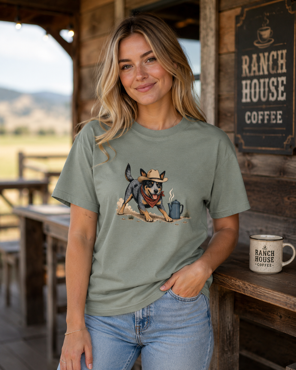 Rowdy Before Coffee T-Shirt | Funny Dog Coffee Lover Tee