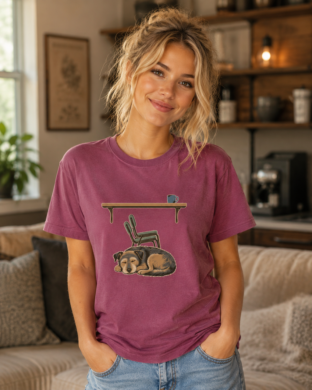 Cafe Closing T-Shirt | Funny Coffee Dog Lover Tee