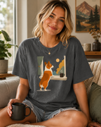 Corgi Window Watch T-Shirt | Corgi Dog Lover Tee