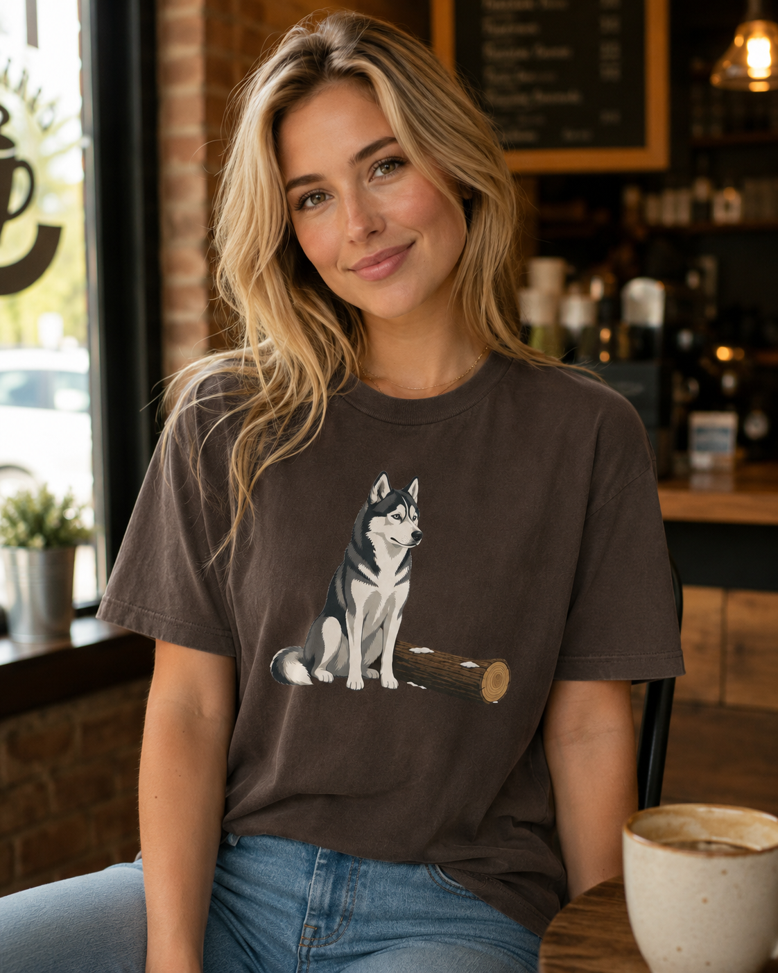 Husky Camp T-Shirt | Husky Dog Lover Outdoor Tee