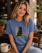 Labrador On A Boat Deck T-Shirt | Lab Dog Lover Tee