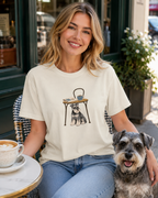 Sidewalk Schnauzer T-Shirt | Schnauzer Dog Lover Tee