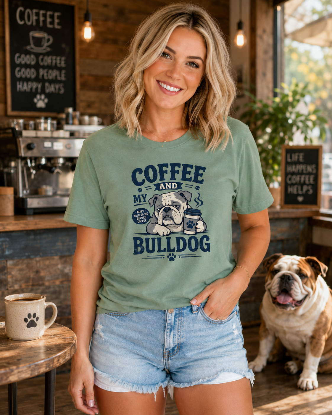 Coffee and My Bulldog T-Shirt