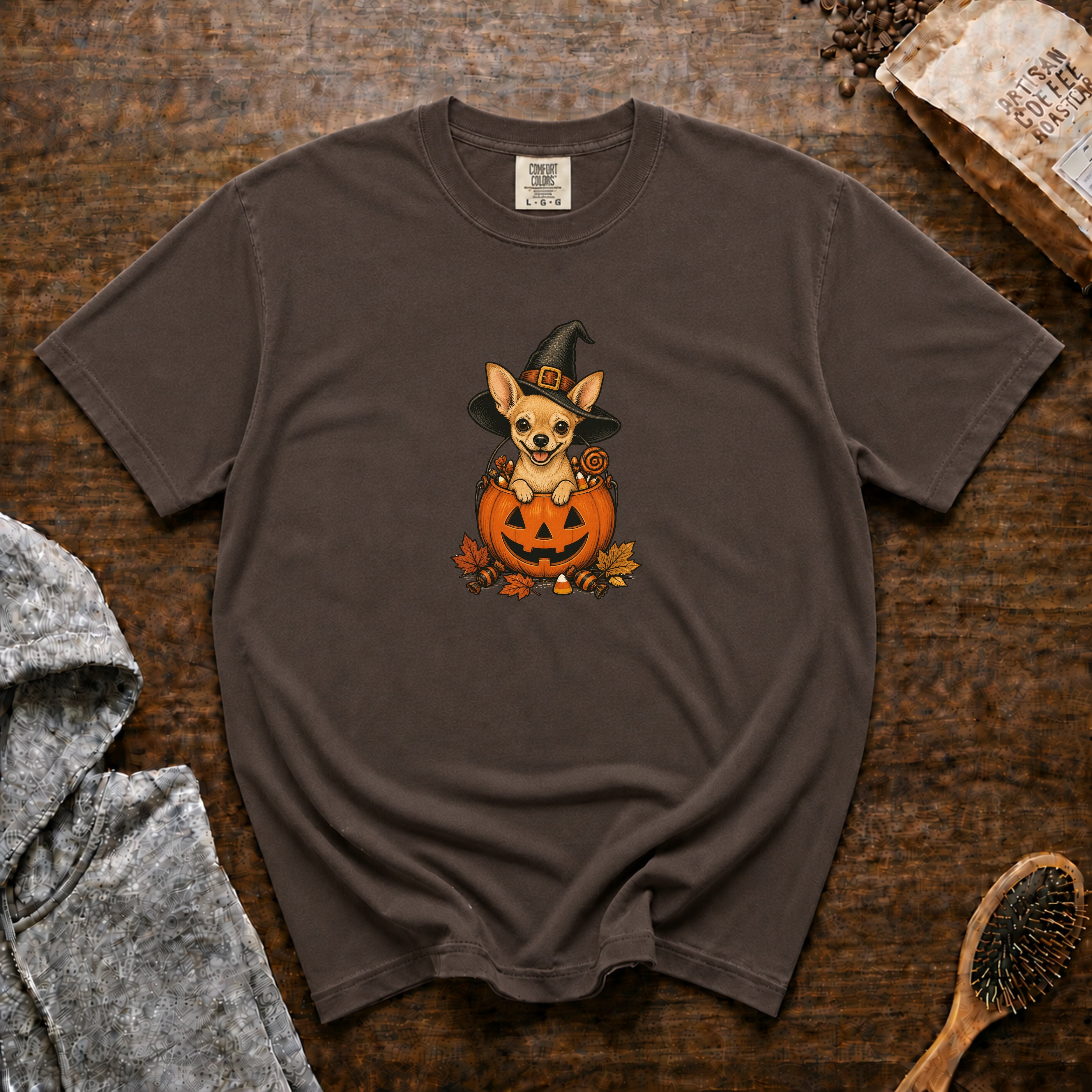 Chihuahua Halloween T-Shirt — Espresso
