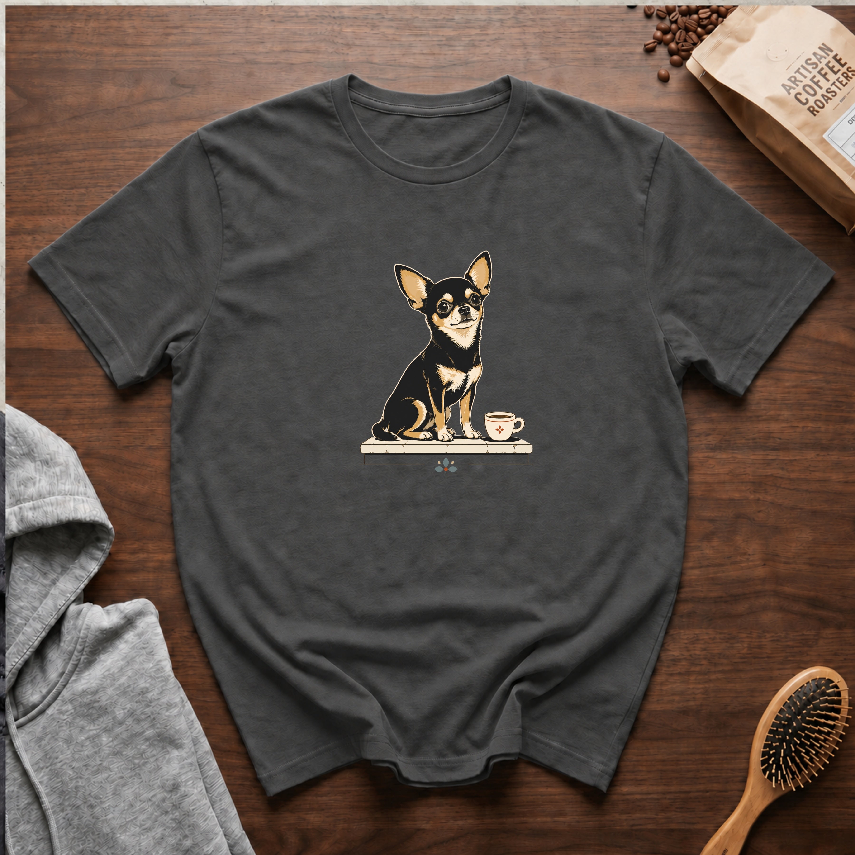 Chihuahua Tiny Roast Big Mood T-Shirt — Pepper