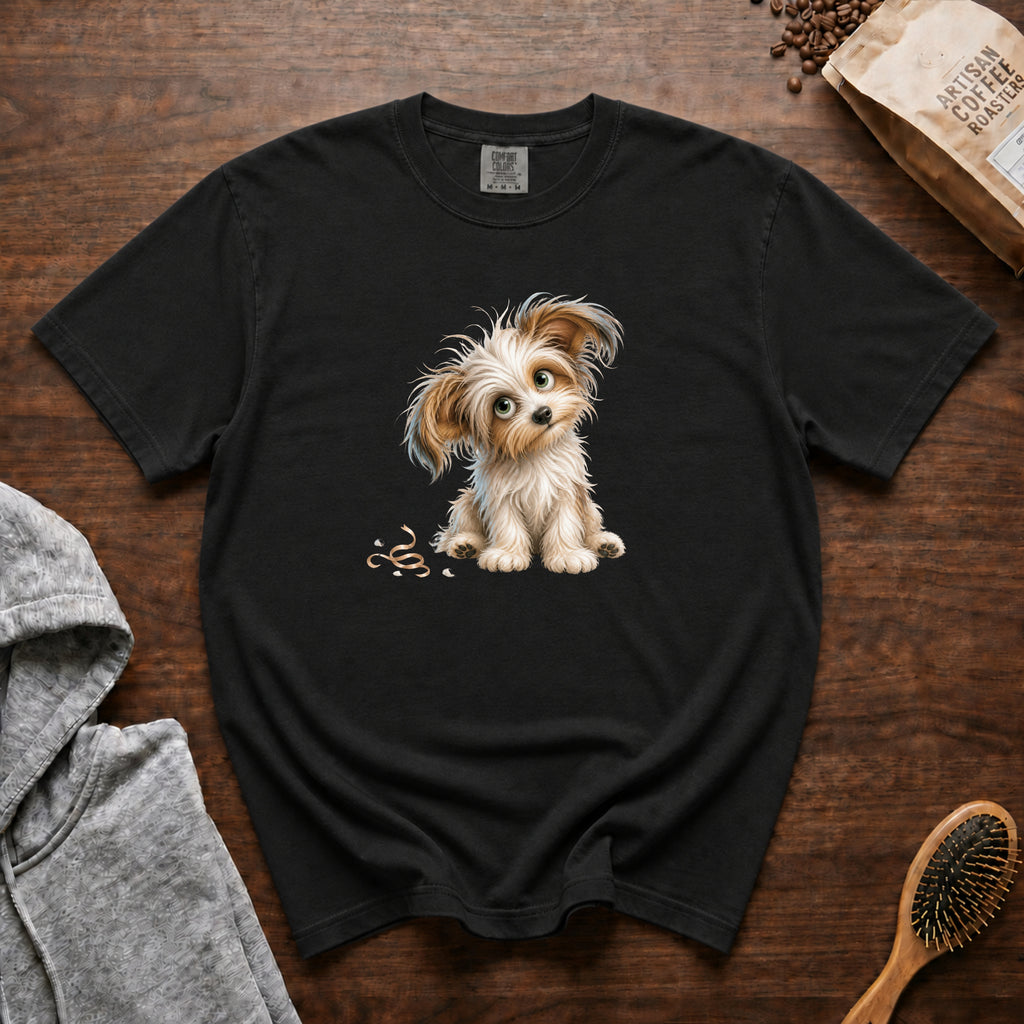 Chinese Crested Powderpuff T-Shirt — Black