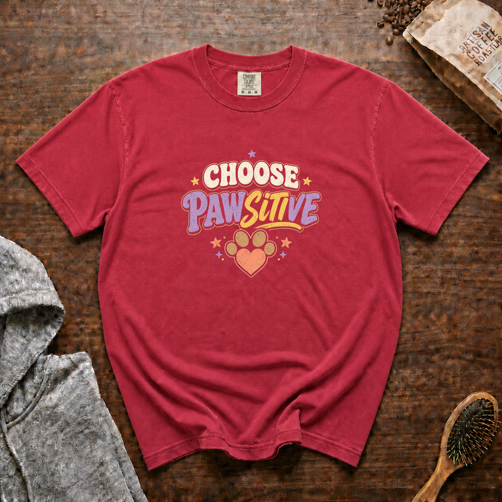 Choose Positive T-Shirt — Crimson
