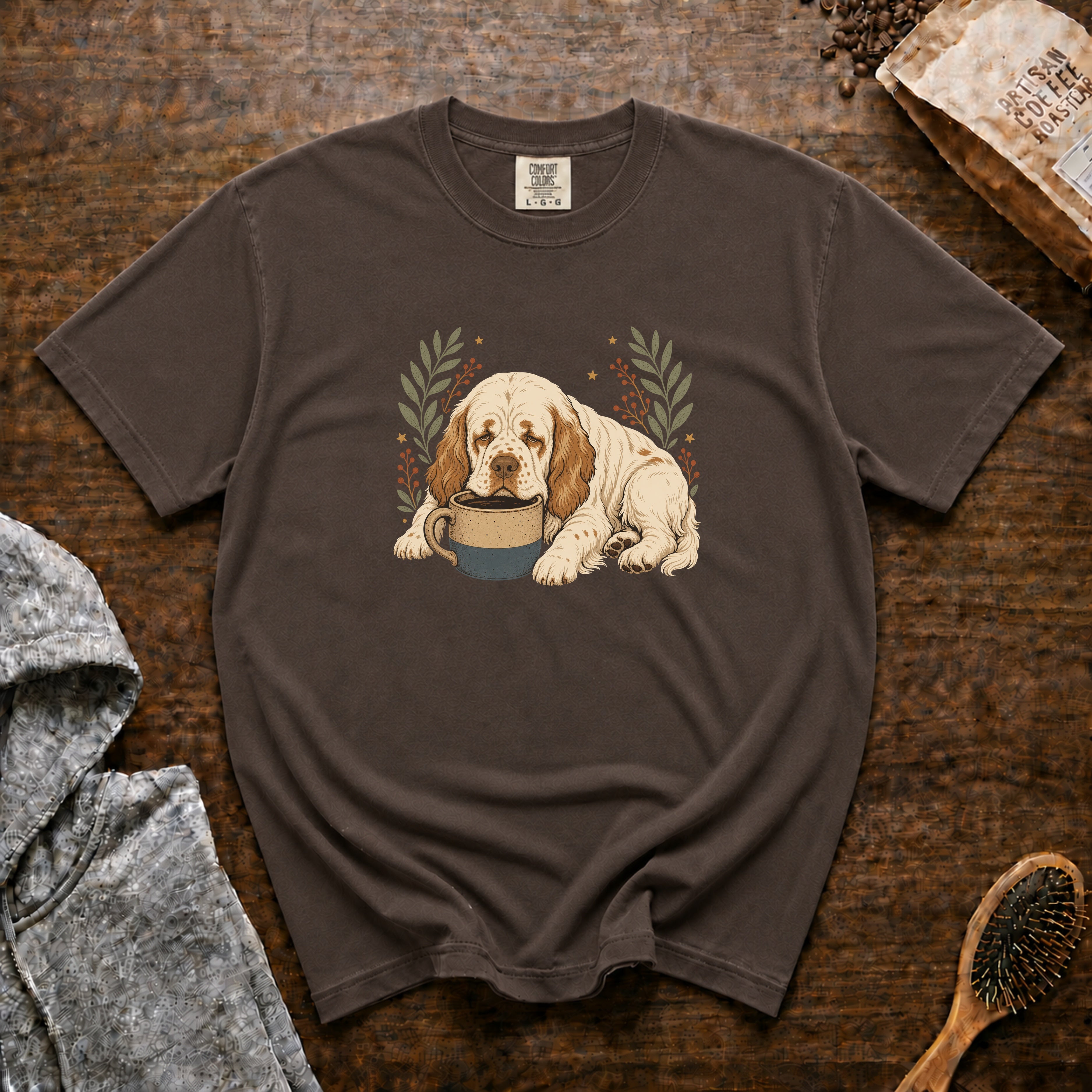 Clumber Spaniel T-Shirt — Espresso