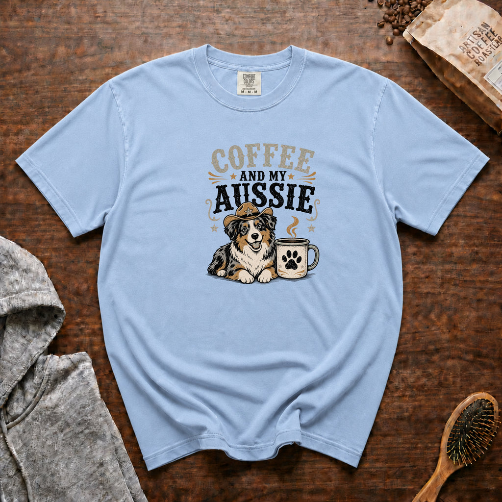 Coffee And My Aussie T-Shirt — Chambray