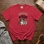 Coffee And My Aussie T-Shirt — Crimson