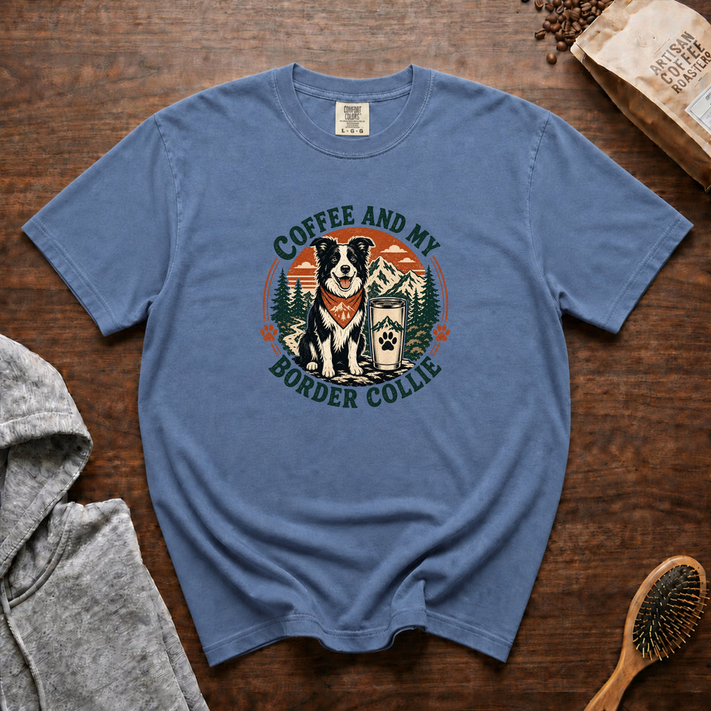 Coffee And My Border Collie T-Shirt — Blue Jean