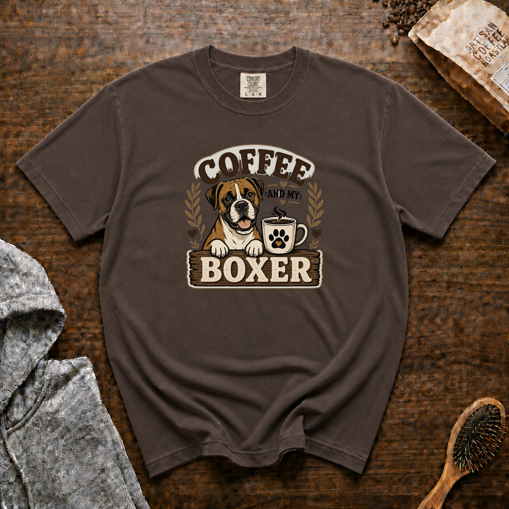 Coffee And My Boxer T-Shirt — Espresso