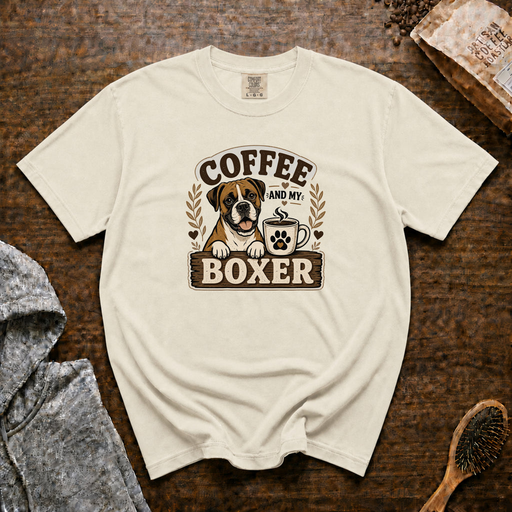Coffee And My Boxer T-Shirt — Ivory