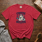 Coffee And My Bulldog T-Shirt — Crimson