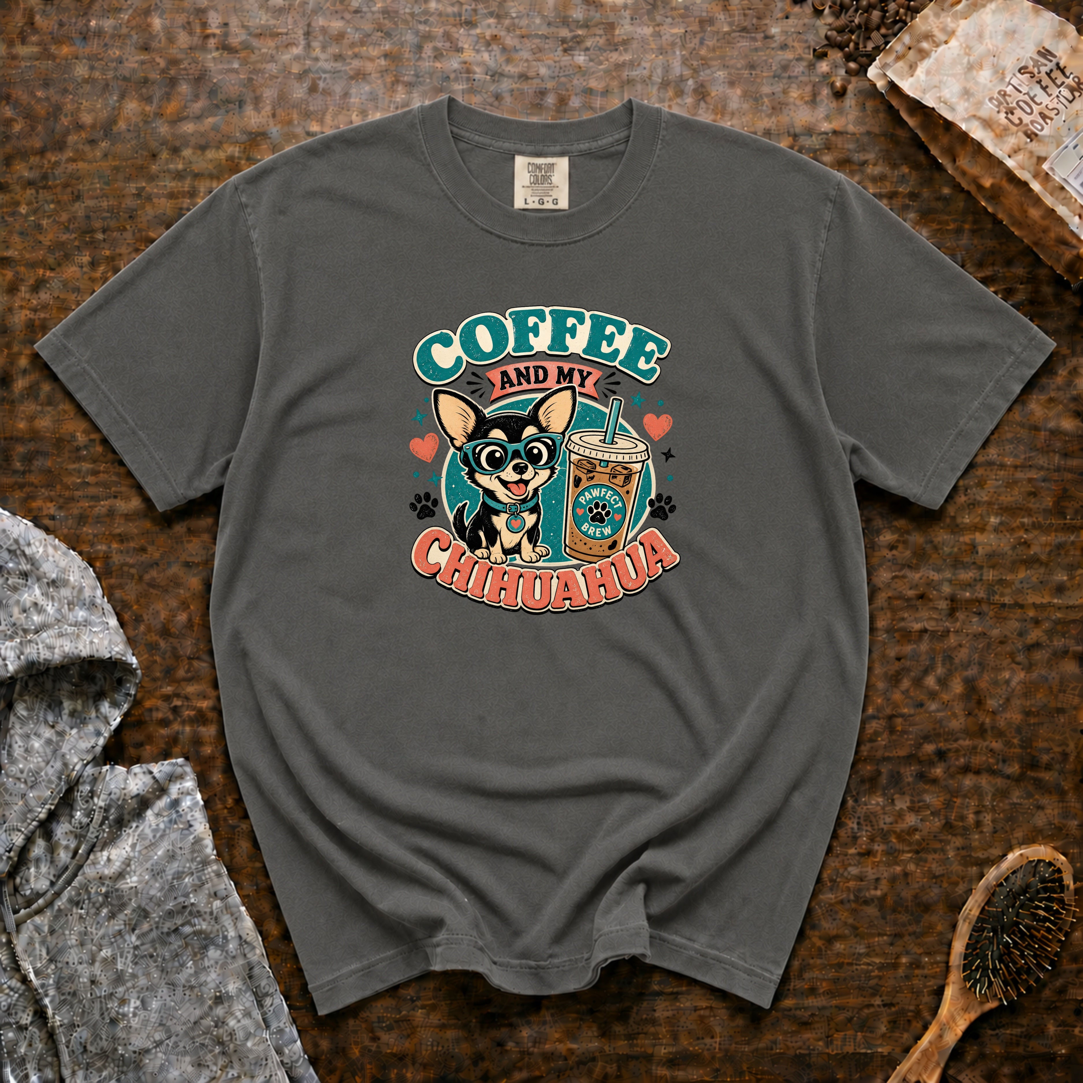 Coffee And My Chihuahua T-Shirt — Pepper