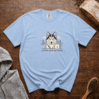 Coffee And My Husky (2) T-Shirt — Chambray