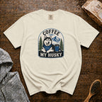 Coffee And My Husky T-Shirt — Ivory