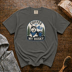 Coffee And My Husky T-Shirt — Pepper