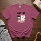 Coffee And My Maltese T-Shirt — Berry