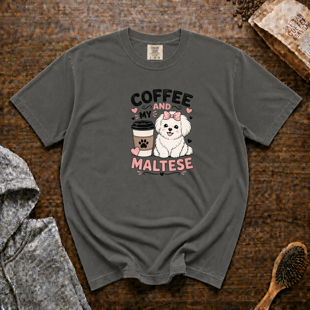 Coffee And My Maltese T-Shirt — Pepper