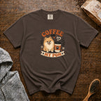 Coffee And My Pom T-Shirt — Espresso