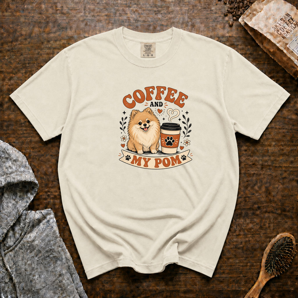 Coffee And My Pom T-Shirt — Ivory