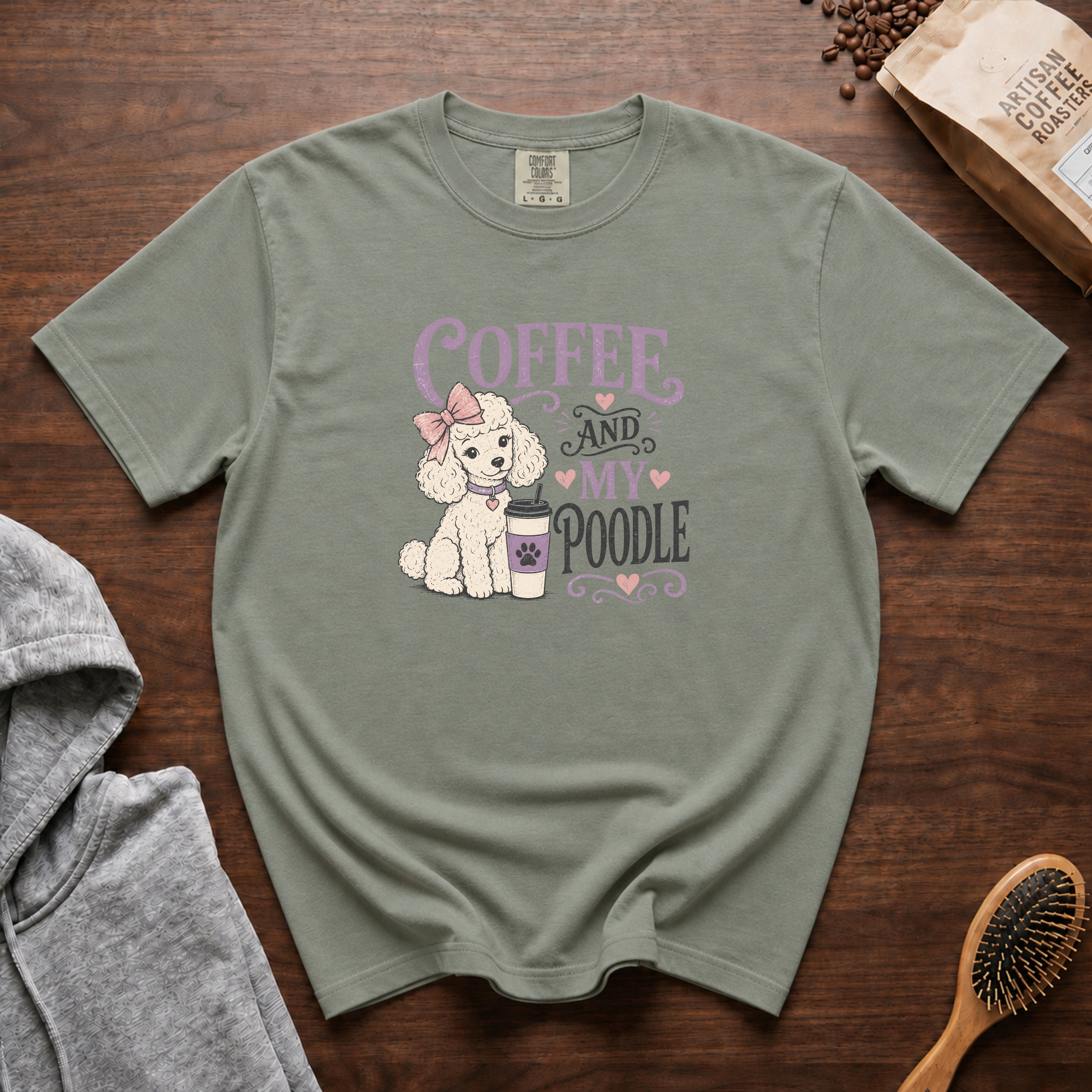 Coffee And My Poodle T-Shirt — Bay