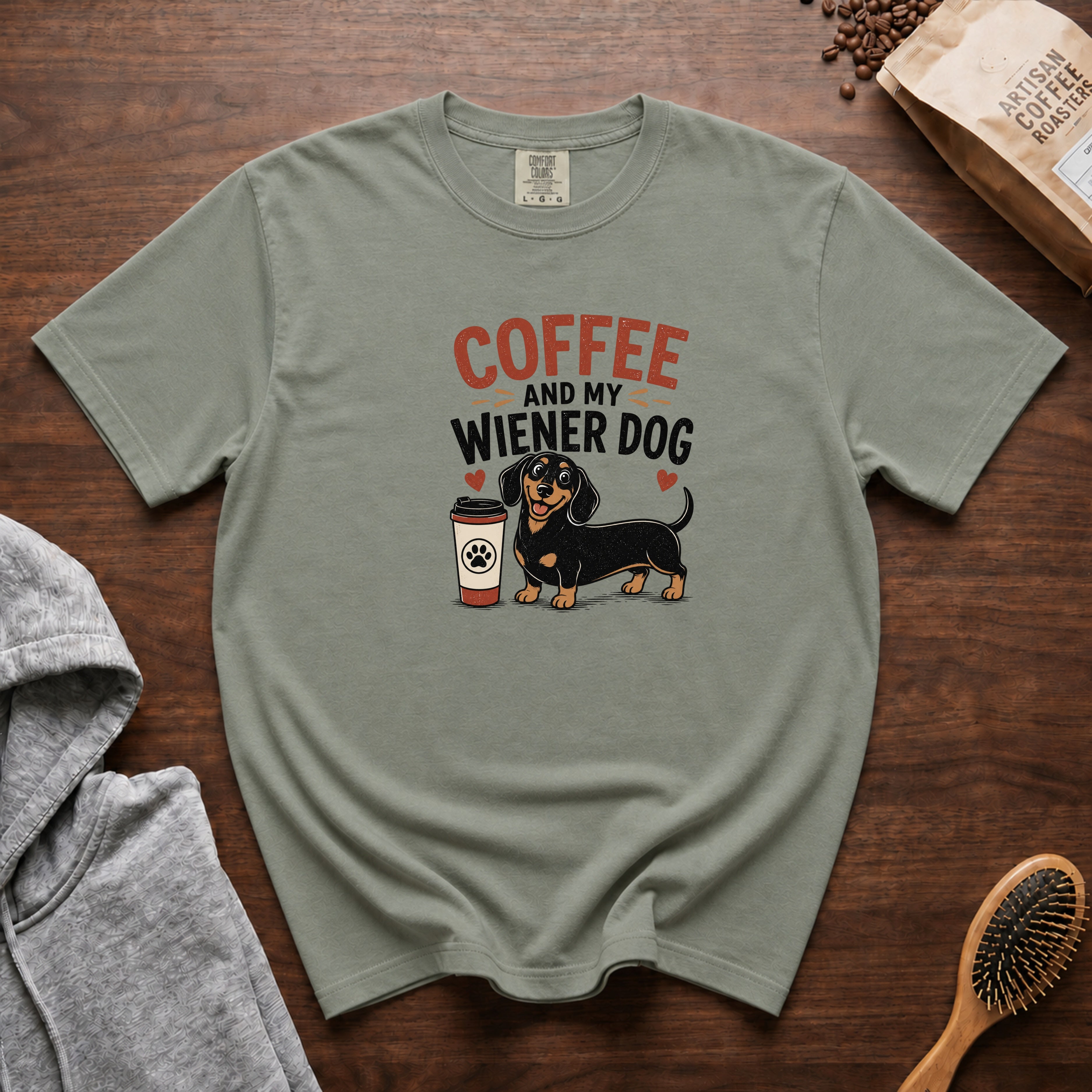 Coffee And My Weiner Dog T-Shirt — Bay