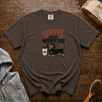Coffee And My Weiner Dog T-Shirt — Espresso