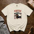 Coffee And My Weiner Dog T-Shirt — Ivory