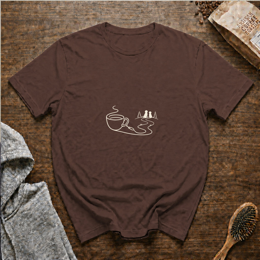 Coffee Leash TrailT-Shirt — Espresso