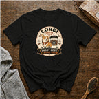 Corgi Coffee Club T-Shirt — Black