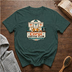 Corgi Coffee Club T-Shirt — Blue Spruce