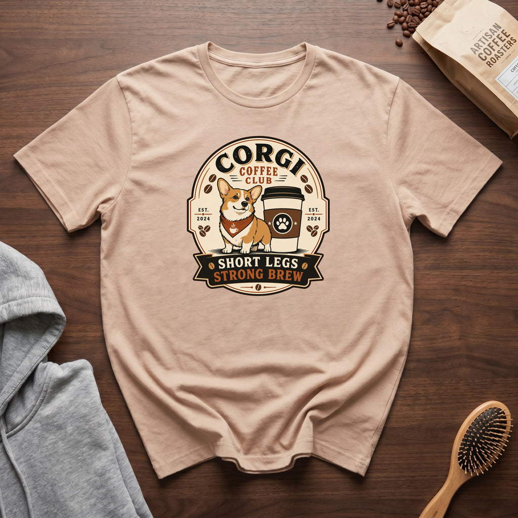 Corgi Coffee Club T-Shirt — Ivory