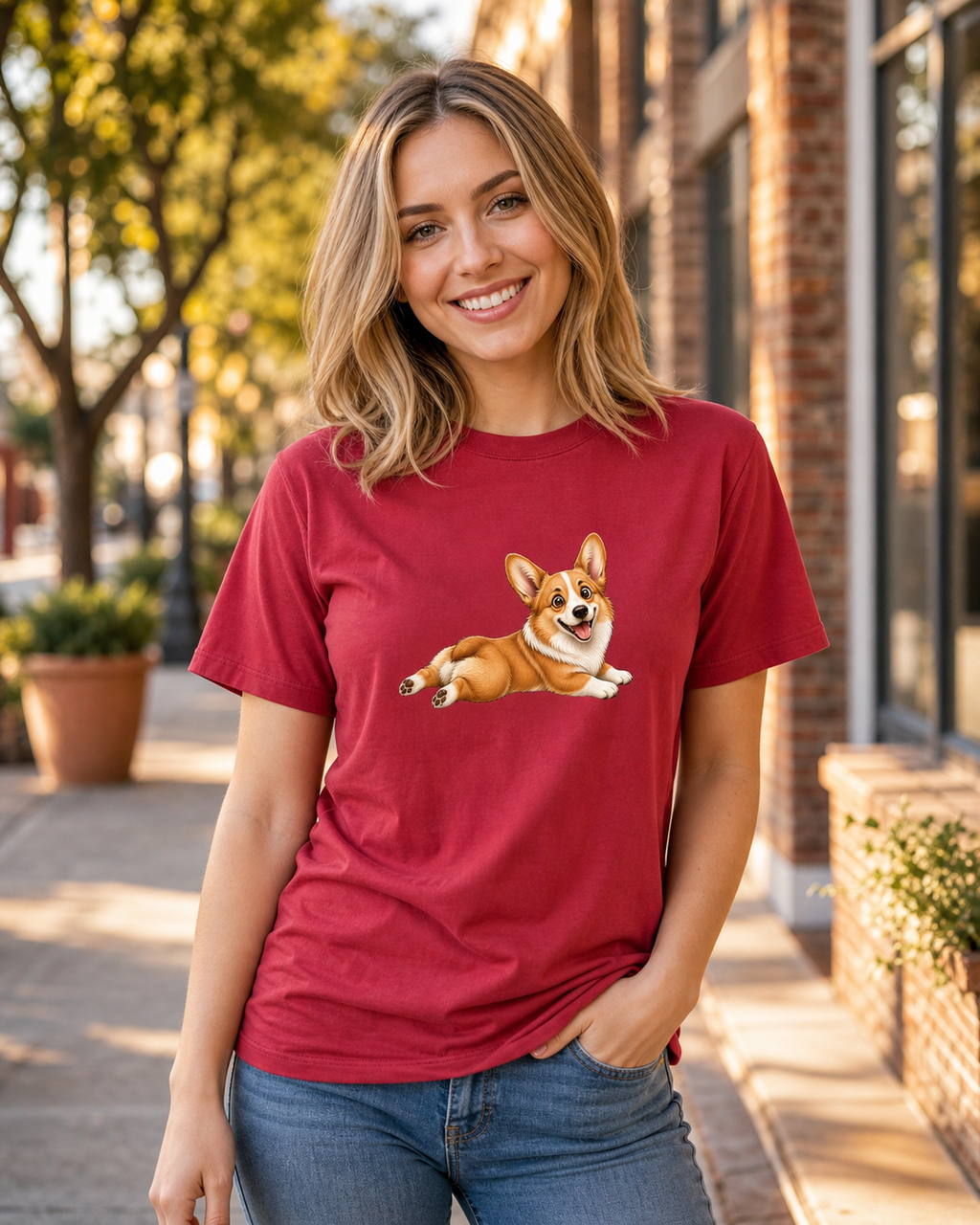 Corgi Sploot T-Shirt | Corgi Dog Lover Funny Tee