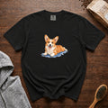 Corgi Sploot T-Shirt — Black
