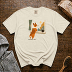 Corgie Window Watch T-Shirt — Ivory