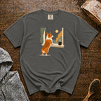 Corgie Window Watch T-Shirt — Pepper
