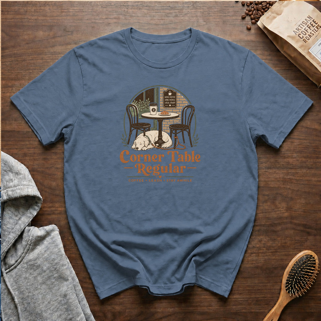 Corner Table Regular T-Shirt — Blue Jean