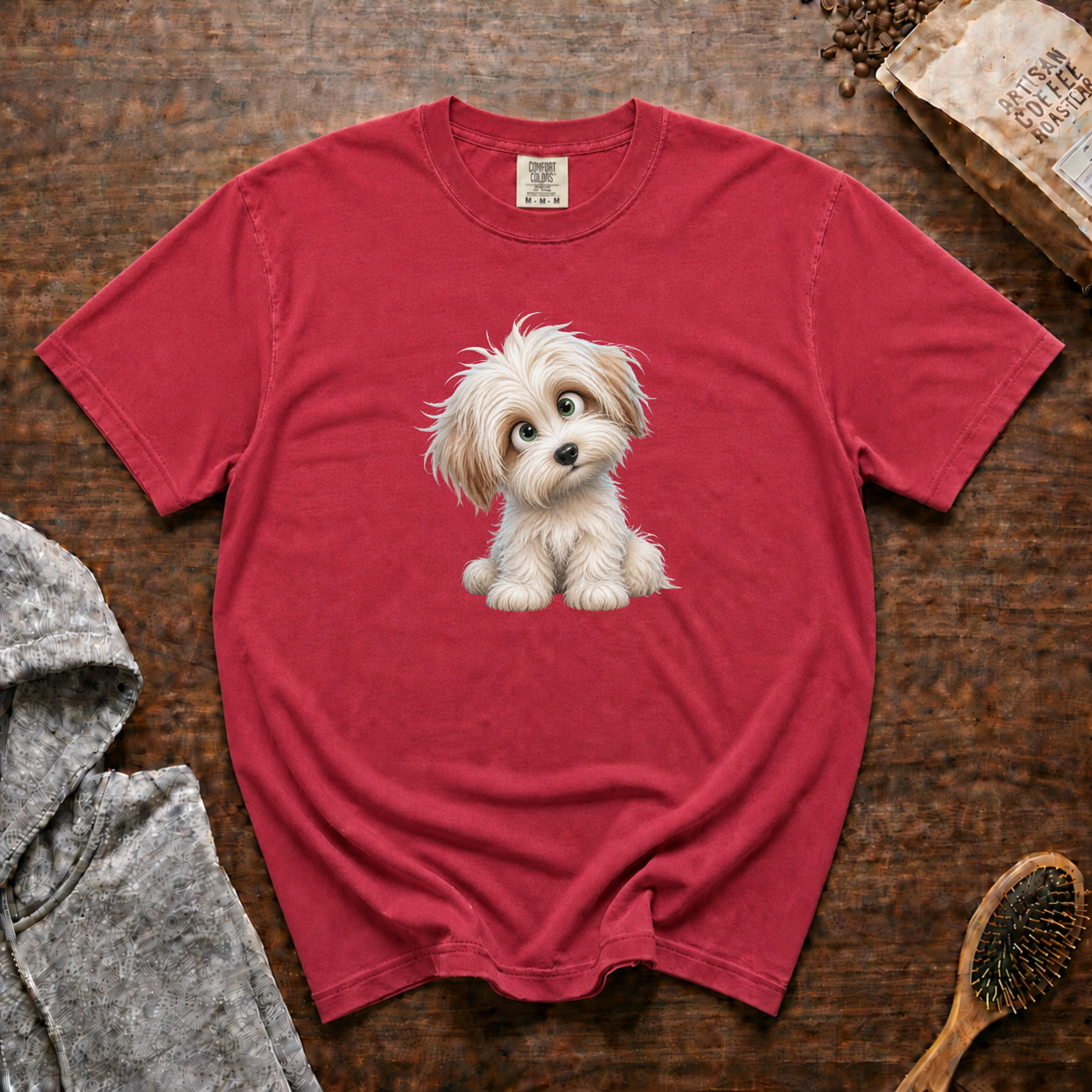 Coton De Tulear T-Shirt — Crimson