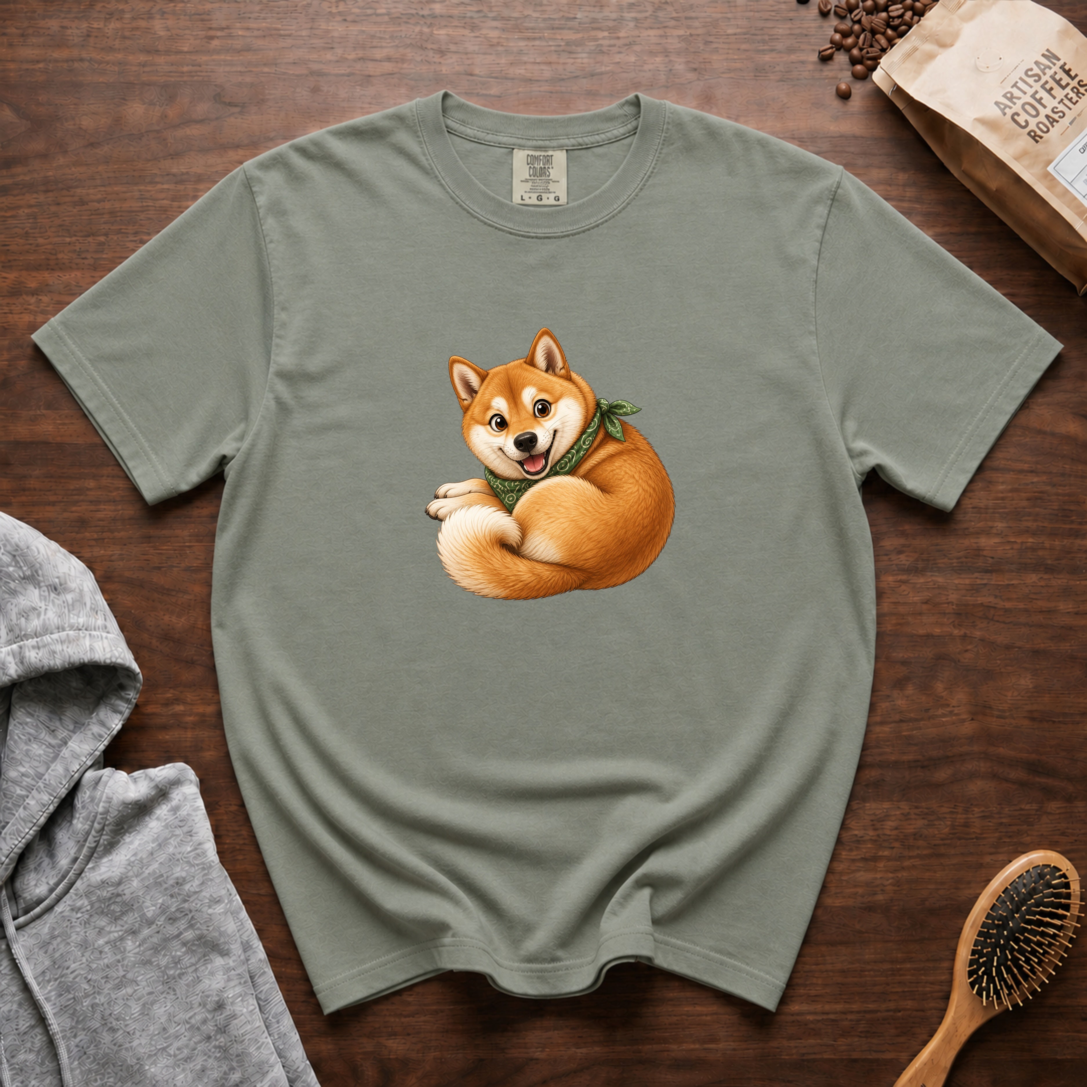 Cozy Shiba T-Shirt — Bay