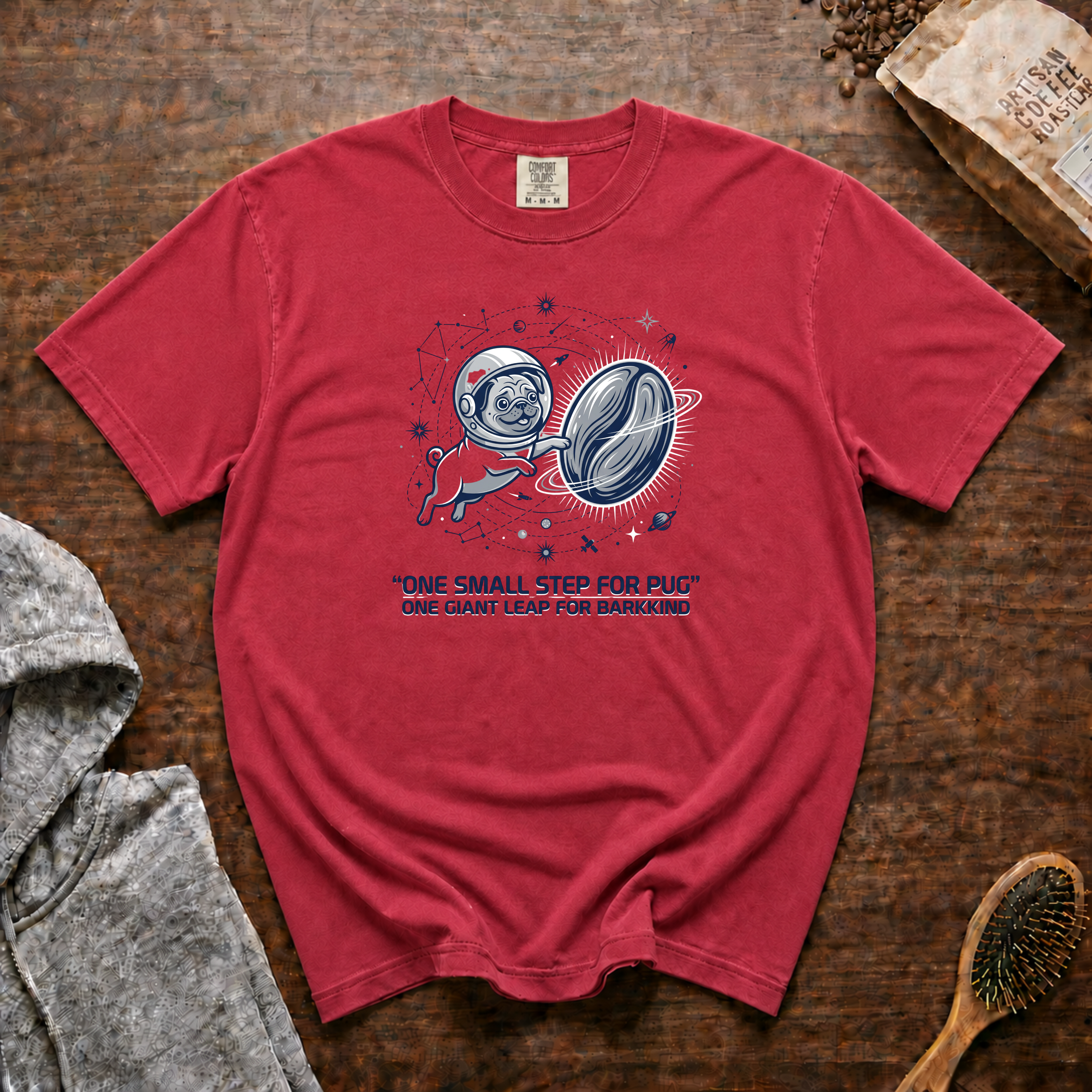 One Small Step For Pug T-Shirt | Funny Pug Dog Lover Tee
