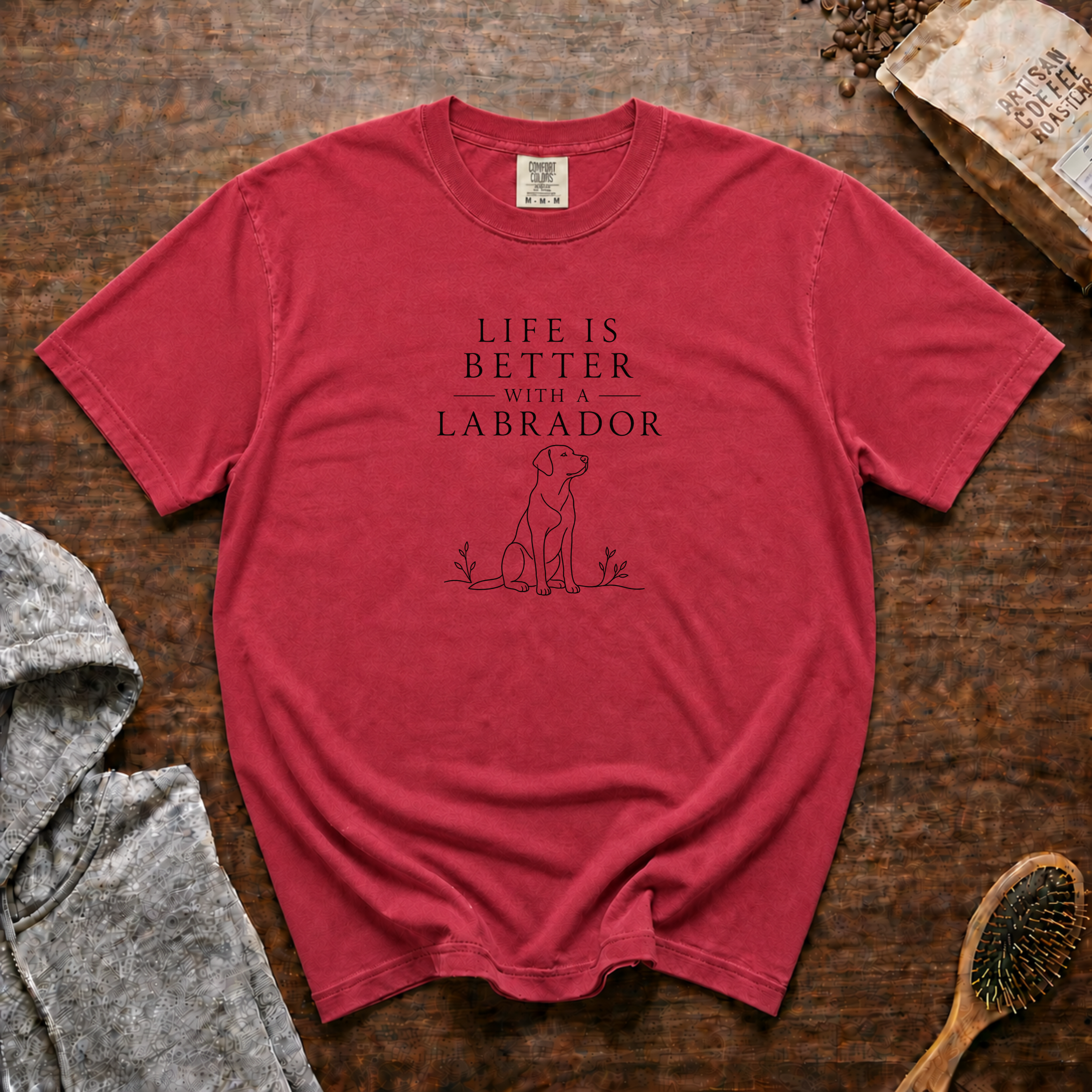 Life Is Better With A Labrador T-Shirt | Lab Dog Lover Tee
