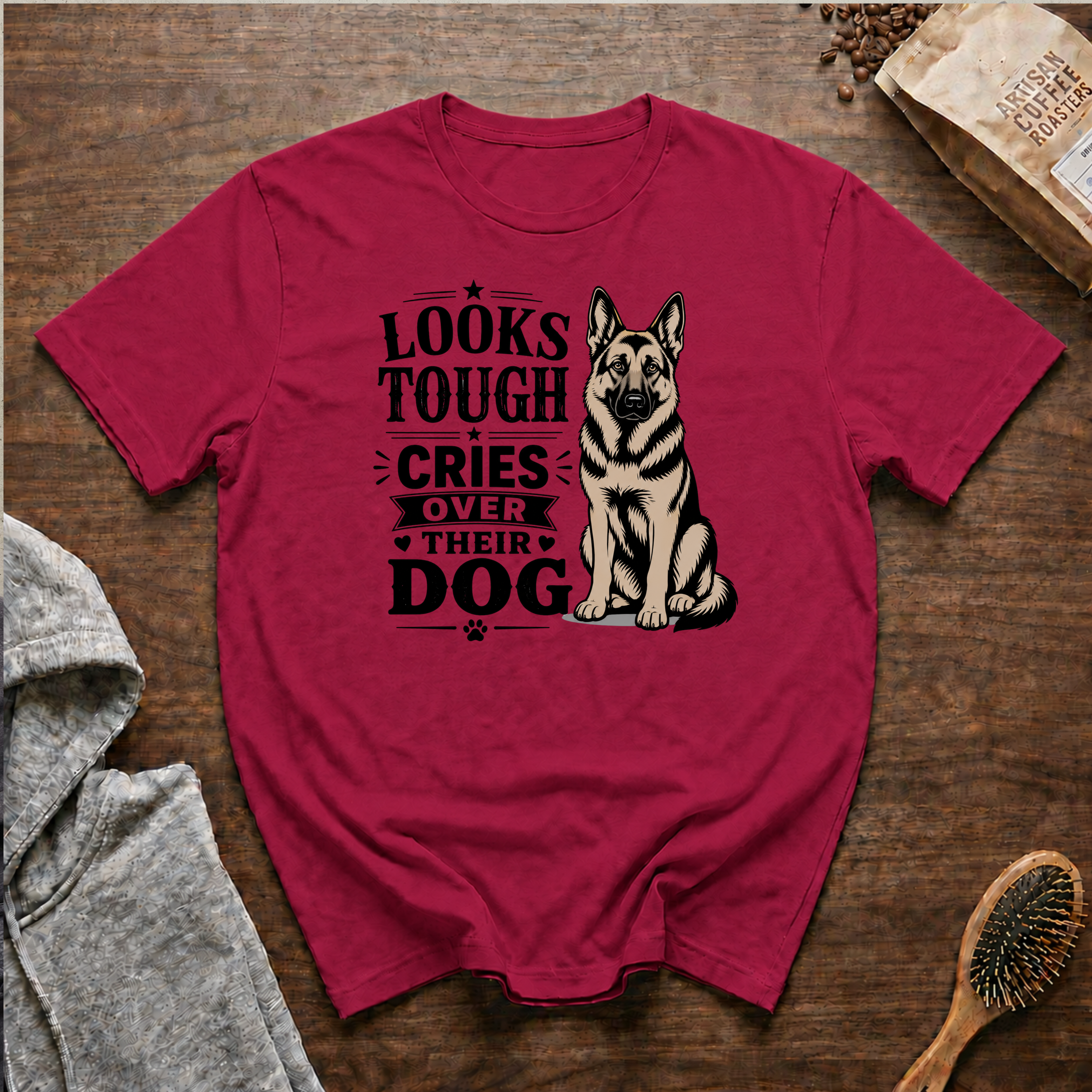 Looks Tough Cries Over Their Dog T-Shirt